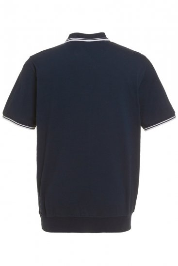 JP1880 802789 Tricou polo cu guler alb contrastant Bleumarin - Tricouri polo - Tricouri Polo Bărbați Mărimi Mari