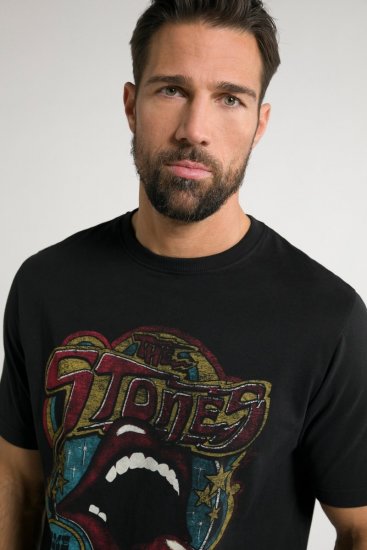 JP1880 Rolling Stones Graphic Band T-Shirt Black - Tricouri - Tricouri Bărbați Mărimi Mari