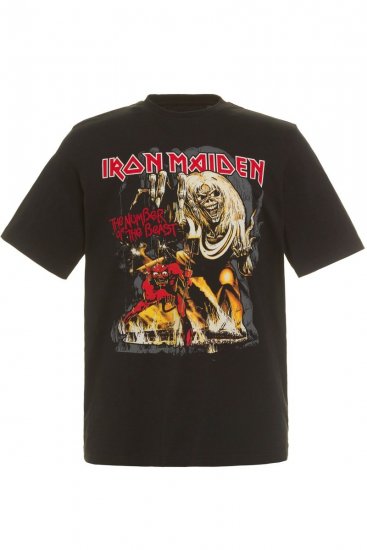 JP1880 Iron Maiden - Number of the Beast Graphic Comfort Fit Band T-Shirt Black - Tricouri - Tricouri Bărbați Mărimi Mari