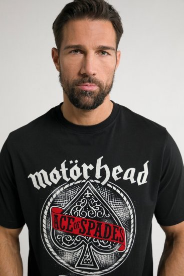 JP1880 Motörhead ACE Graphic Comfort Fit Band T-Shirt Black - Tricouri - Tricouri Bărbați Mărimi Mari