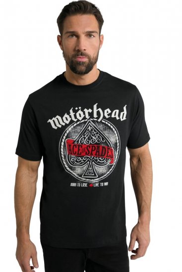 JP1880 Motörhead ACE Graphic Comfort Fit Band T-Shirt Black - Tricouri - Tricouri Bărbați Mărimi Mari
