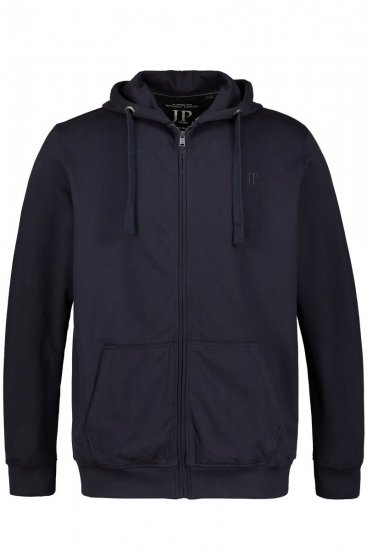JP1880 802934 Trening cu jachetă cu glugă și pantaloni Bleumarin - Treninguri - Treninguri Bărbați Mărimi Mari