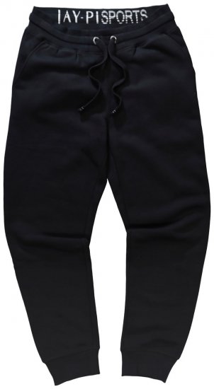 Jay-Pi 804175 Pantaloni de trening cu croi îngust și buzunare laterale Neagră - Pantaloni trening - Pantaloni Trening Bărbați Mărimi Mari