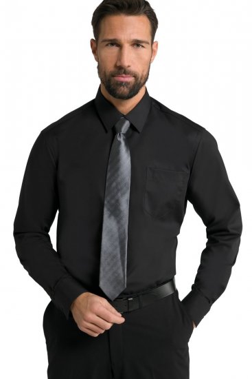 JP1880 Shirt Business Kent Collar Long Sleeve Black TALL - ÎMBRĂCĂMINTE BĂRBAȚI MT-6XLT - Tall dimensiuni bărbați