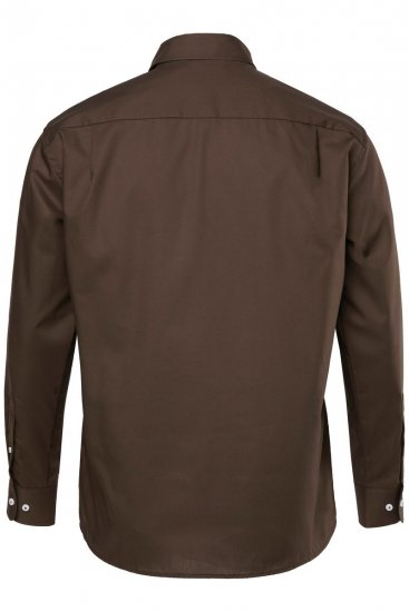 JP1880 Shirt Business Long Sleeve Brown - Cămăși - Cămăși Bărbați Mărimi Mari
