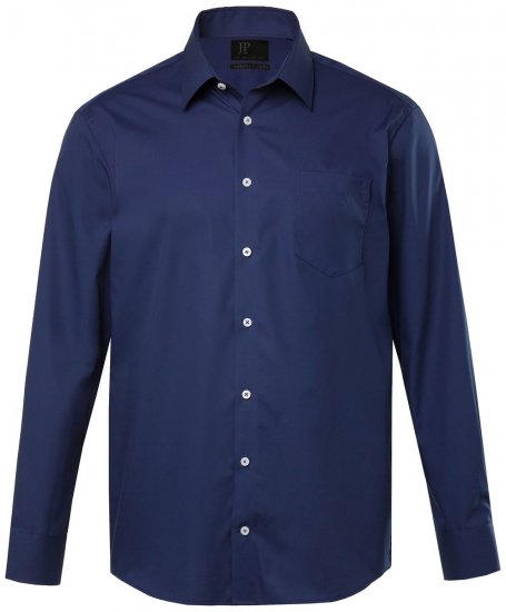 JP1880 804890 Cămașă business fără călcare cu mânecă lungă Bleumarin TALL - TALL cămăși - Cămăși TALL pentru bărbați înalți