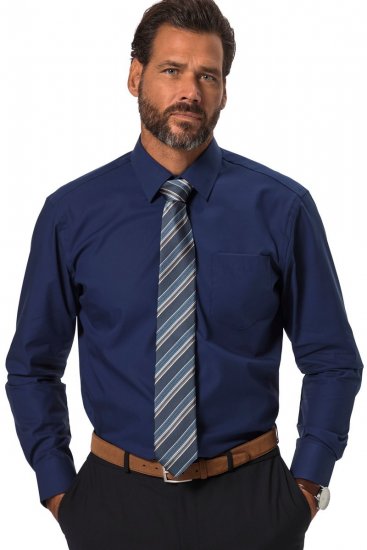 JP1880 Shirt Business Long Sleeve Navy - Cămăși - Cămăși Bărbați Mărimi Mari
