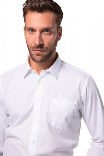 JP1880 804890 Cămașă business fără călcare cu mânecă lungă Alb TALL - TALL cămăși - Cămăși TALL pentru bărbați înalți