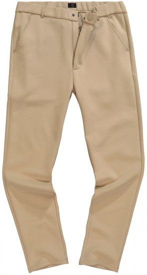 JP1880 New York Flexnamic Pantaloni chino din jerseu Bej - Costume - Costume Bărbați mărimi mari