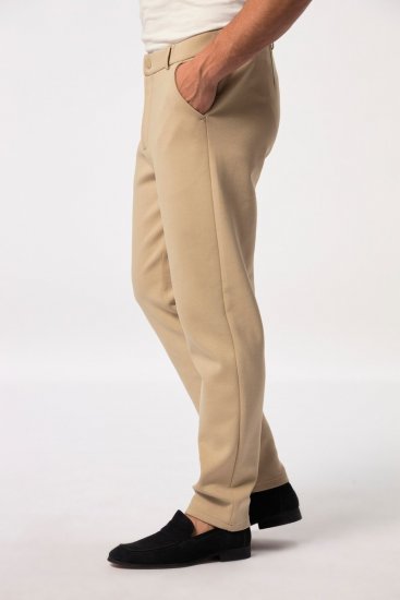 JP1880 New York Flexnamic Pantaloni chino din jerseu Bej - Costume - Costume Bărbați mărimi mari