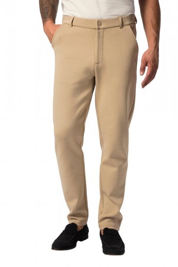 JP1880 New York Flexnamic Pantaloni chino din jerseu Bej - Costume - Costume Bărbați mărimi mari