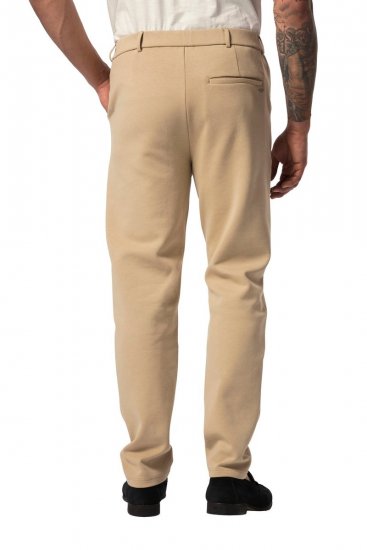 JP1880 New York Flexnamic Pantaloni chino din jerseu Bej - Costume - Costume Bărbați mărimi mari