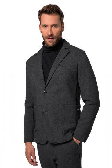 JP1880 New York Flexnamic Sacou din jerseu Gri închis - Costume - Costume Bărbați mărimi mari