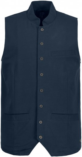 JP1880 Mottled Stretch Knit Stand-up Collar Vest Navy Blue - Geci - Geci Bărbați Mărimi Mari