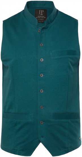 JP1880 Mottled Stretch Knit Stand-up Collar Vest Turquoise Blue - Ținute de sărbătoare - Ținute de sărbătoare – Pentru a sărbători cu stil și confort