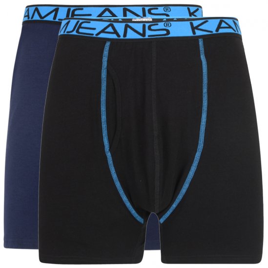 Kam Jeans Boxershorts Black and Navy 2-Pack - Lenjerie intimă & costum baie - Lenjerie Intimă Bărbați Mărimi Mari