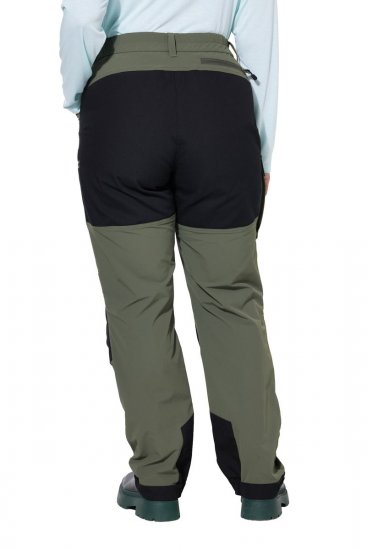 Ulla Popken 807803 Pantaloni de drumeție HYPRAR cu reflectorizante Verde măsliniu - Haine de exterior - 