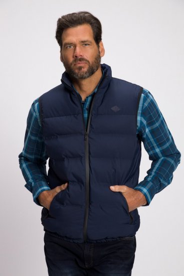 JP1880 Quilted Gilet Stand-up Collar Navy - Geci - Geci Bărbați Mărimi Mari