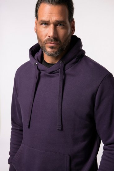 JAY-PI Hoodie with Soft Brushed Interior Purple - Pulovere & hanorace - Pulovere & Hanorace Bărbați Mărimi Mari