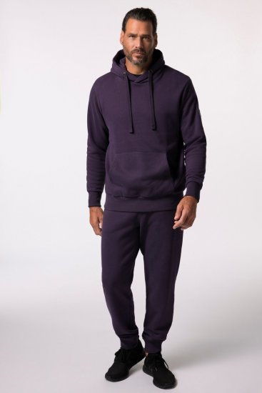 JAY-PI Hoodie with Soft Brushed Interior Purple - Pulovere & hanorace - Pulovere & Hanorace Bărbați Mărimi Mari