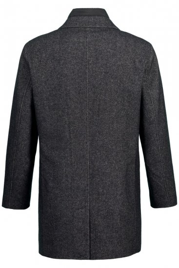 JP1880 Coat Wool Blend Quilted Insert Black - Geci - Geci Bărbați Mărimi Mari