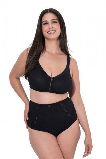 Ulla Popken 809385 Chiloți modelatori cu dantelă Neagră - Lenjerie modelatoare - 