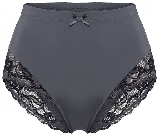 Ulla Popken 809385 Chiloți modelatori cu dantelă Antracit - Lenjerie modelatoare - 