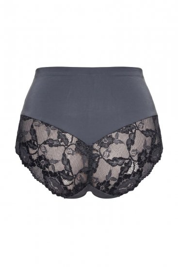Ulla Popken 809385 Chiloți modelatori cu dantelă Antracit - Lenjerie modelatoare - 