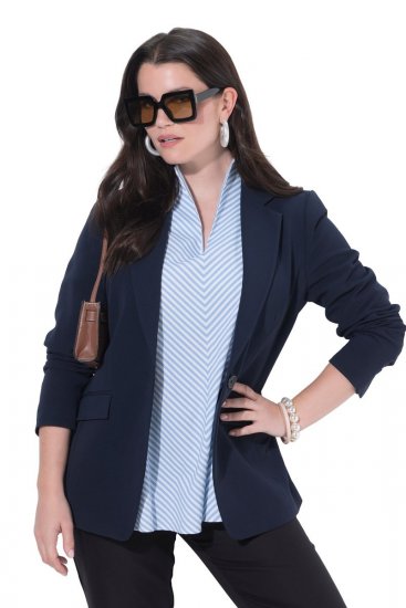 Ulla Popken 811944 Sacou clasic Bleumarin - Sacouri - Sacouri în Mărimi Mari pentru Femei