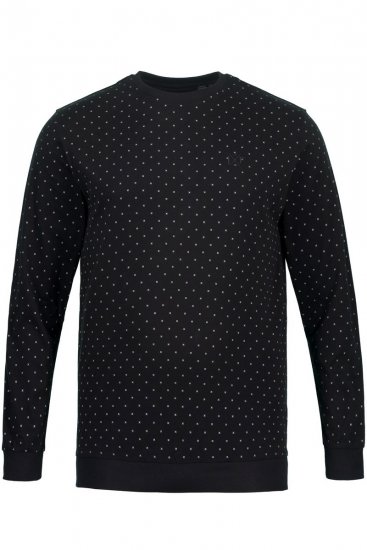 JP1880 Two-piece Pyjamas Long Sleeve and Long Trousers Black - Lenjerie intimă & costum baie - Lenjerie Intimă Bărbați Mărimi Mari