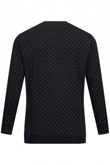 JP1880 Two-piece Pyjamas Long Sleeve and Long Trousers Black - Lenjerie intimă & costum baie - Lenjerie Intimă Bărbați Mărimi Mari