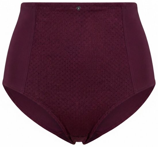 Ulla Popken 813137 Chiloți modelatori cu talie înaltă Roșu vin - Lenjerie modelatoare - 