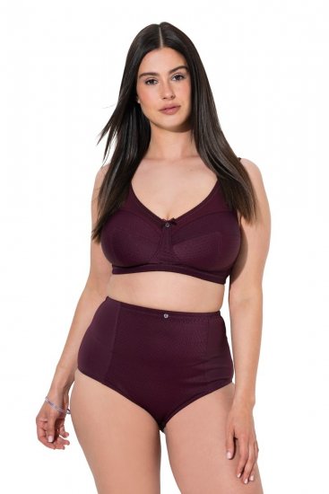Ulla Popken 813137 Chiloți modelatori cu talie înaltă Roșu vin - Lenjerie modelatoare - 