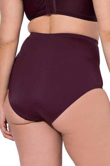 Ulla Popken 813137 Chiloți modelatori cu talie înaltă Roșu vin - Lenjerie modelatoare - 