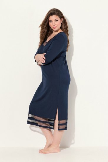 Ulla Popken 815333 Cămașă de noapte Bleumarin - Cămăși de noapte - 