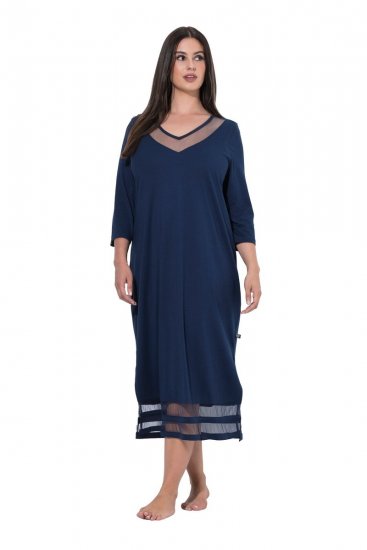 Ulla Popken 815333 Cămașă de noapte Bleumarin - Cămăși de noapte - 