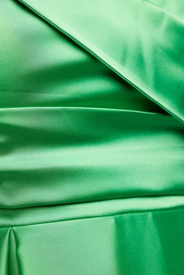 Ulla Popken 817135 Rochie de seară în formă de A cu decolteu în V Verde - Rochii de seară - Rochii de seară marimi mari