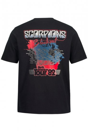 JP1880 Scorpions Blackout Graphic Comfort Fit Band T-Shirt Black - Tricouri - Tricouri Bărbați Mărimi Mari
