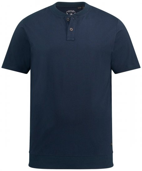 JP1880 818628 Tricou Henley cu croi pentru burtă Bleumarin - Tricouri - Tricouri Bărbați Mărimi Mari