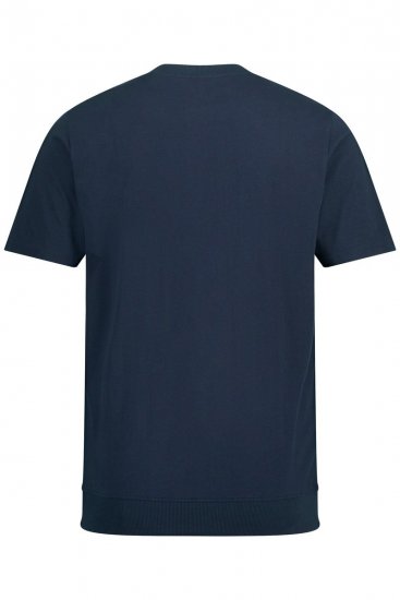 JP1880 818628 Tricou Henley cu croi pentru burtă Bleumarin - Tricouri - Tricouri Bărbați Mărimi Mari