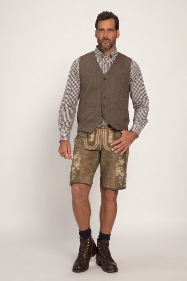 JP1880 Vest Tweed Wool Blend Traditional Light Brown - Costume - Costume Bărbați mărimi mari