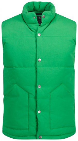 JP1880 818980 Vestă matlasată din amestec de bumbac Verde deschis - Geci - Geci Bărbați Mărimi Mari