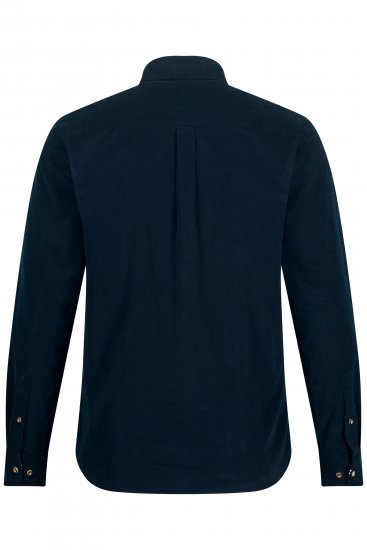 JP1880 Modern Fit Buttoned Collar Cotton Shirt Navy Blue - Cămăși - Cămăși Bărbați Mărimi Mari