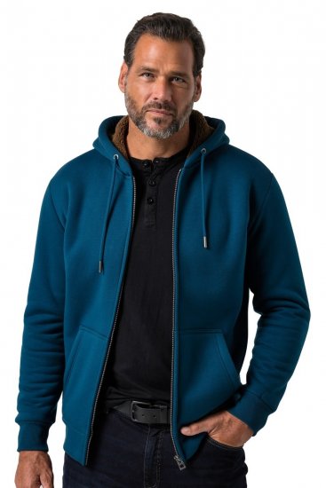 JP1880 820464 Jachetă cu glugă și căptușeală teddy Albastru cerneală TALL - TALL pulovere - Bluze și hanorace TALL