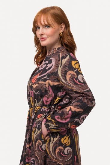 Ulla Popken 820662 Rochie imprimată Neagră - Rochii de seară - Rochii de seară marimi mari