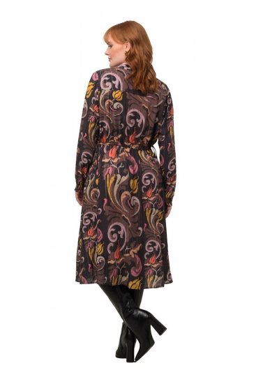 Ulla Popken 820662 Rochie imprimată Neagră - Rochii de seară - Rochii de seară marimi mari
