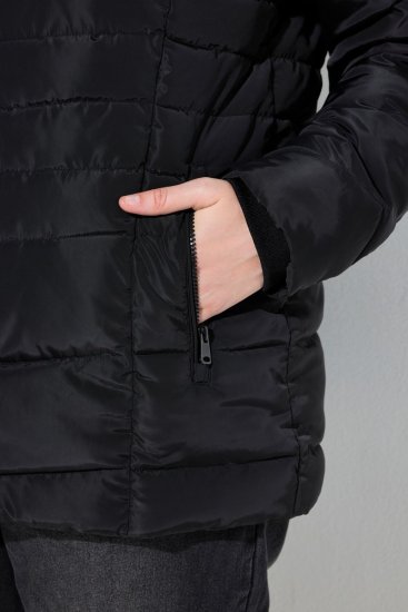 Ulla Popken 820889 Palton matlasat Neagră - Paltoane - Paltoane pentru femei la marimi mari