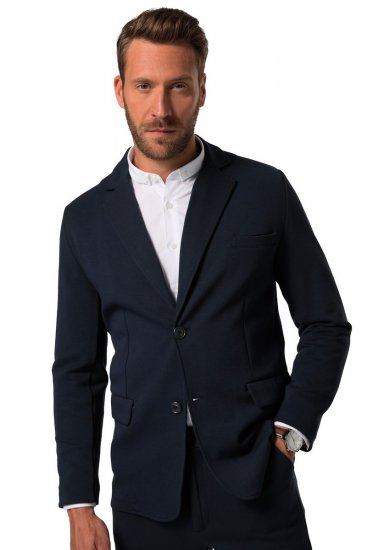 JP1880 New York Flexnamic Sacou din jerseu cu buzunare cu clapă Bleumarin - Costume - Costume Bărbați mărimi mari