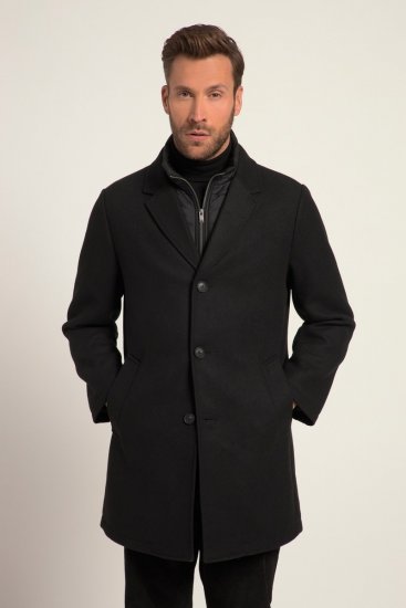 JP1880 Coat Wool Blend Quilted Black - Geci - Geci Bărbați Mărimi Mari