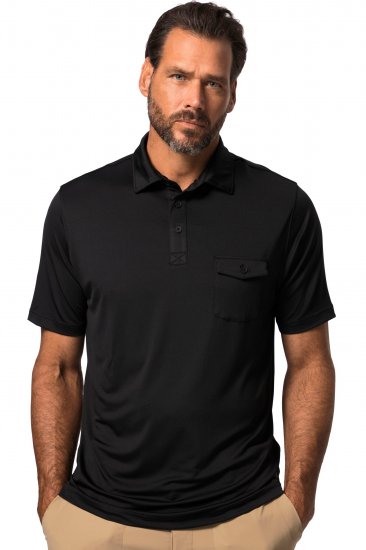 JP1880 Jay-Pi Flexnamic QuickDry Piqué Golf Polo Shirt Black - Haine sport & haine de exterior - Haine Sport & Exterior Bărbați Mărimi Mari